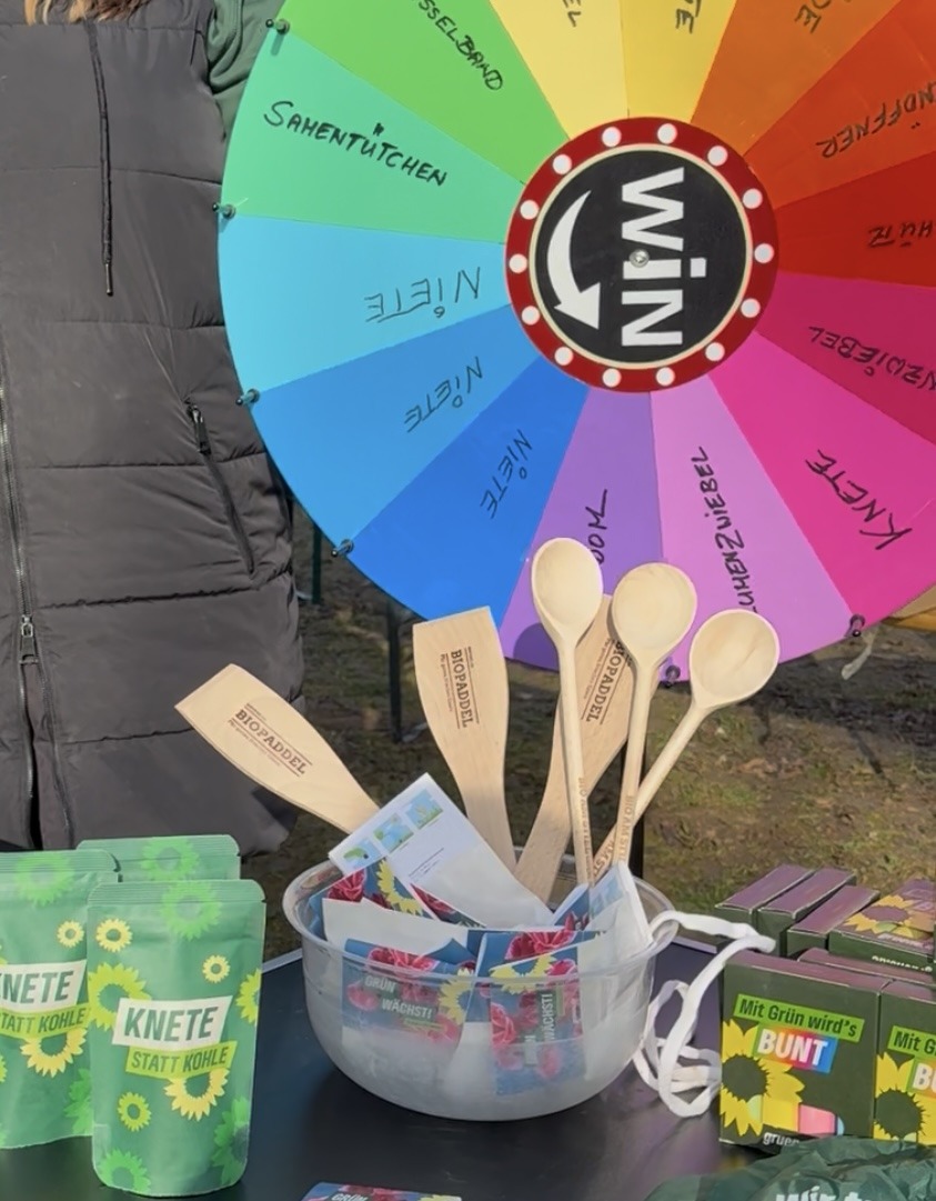 Glücksrad am Info-Satand der Hungener Grünen